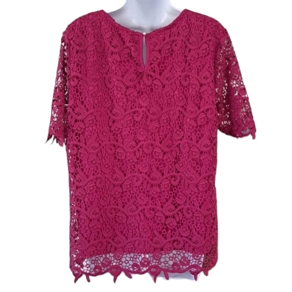 Philosophy Fuchsia Lace Top Size XL - Picture 2 of 7